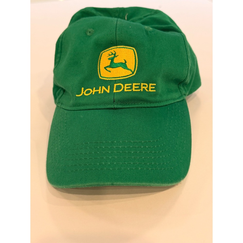 John Deere Baseball Cap Green K-Products Adjustable Snapback Hat Cotton Twill